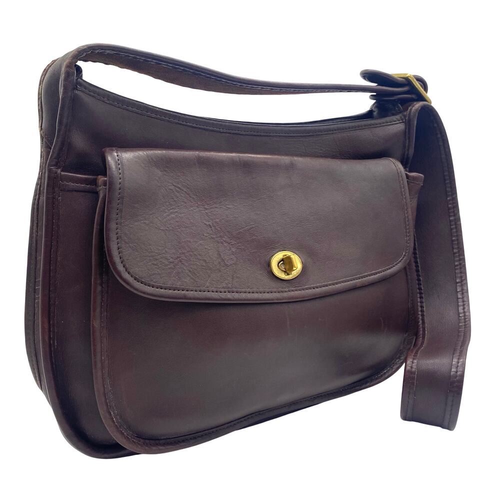 Vintage Coach Taft Mahogany Crossbody Shoulder Bag 9980 Rare Find Turn Lock